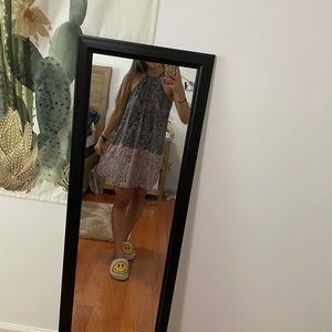 paisley halter neck dress